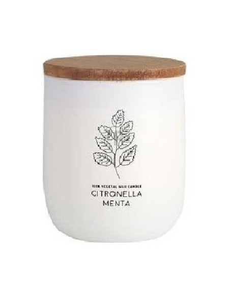 Cerabella Vela Vaso Blanco Citvasm Citronela Menta 7X9Cm 1Ud