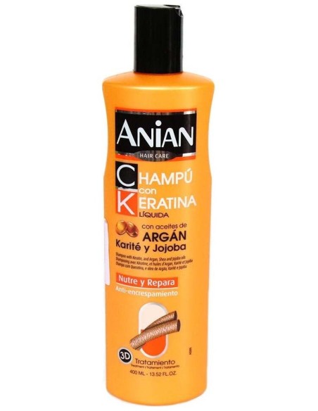 Keratina Liquida Champú Aceite Argán Karité Y Jojoba 400 Ml