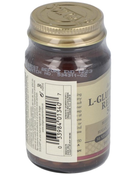 Solgar L-Glutation 50 Mg 30 Vegicaps