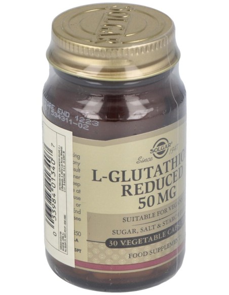 Solgar L-Glutation 50 Mg 30 Vegicaps