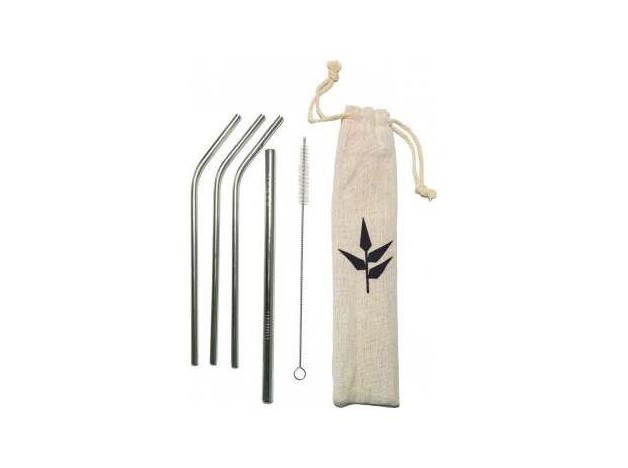 Banbu Set Pajitas De Bambu+Limpiador 4Uds.