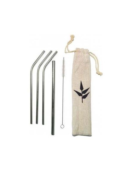 Banbu Set Pajitas De Bambu+Limpiador 4Uds.