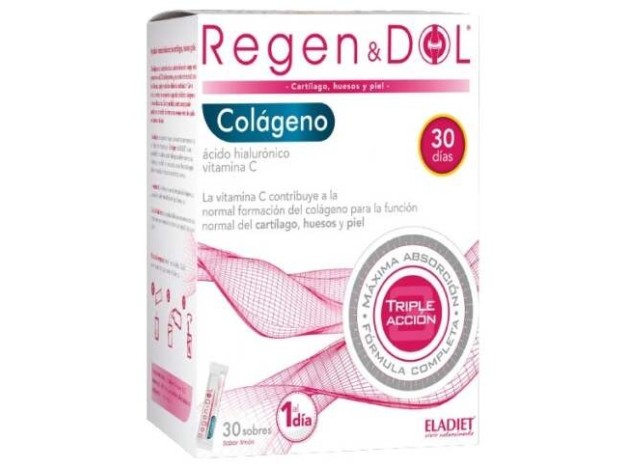 Eladiet Regen %26 Dol Colágeno Limón 30 Sobres