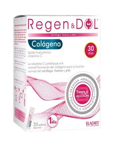 Eladiet Regen %26 Dol Colágeno Limón 30 Sobres