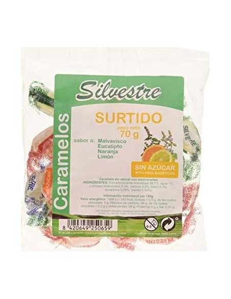 Jahisil Caramelo Surtido S/Azu 70G Silvestre
