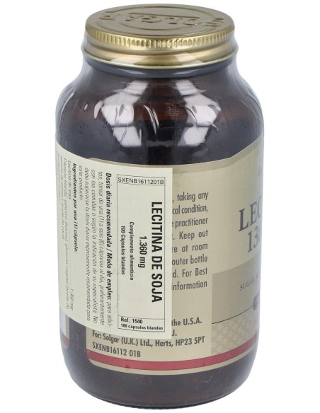 Solgar Lecitina De Soja 1360Mg 100 Perlas