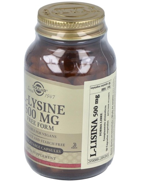 L-Lisina 500Mg. 50Vegicaps