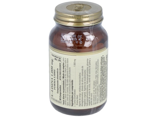 L-Lisina 1000 Μg 50 Comprimidos