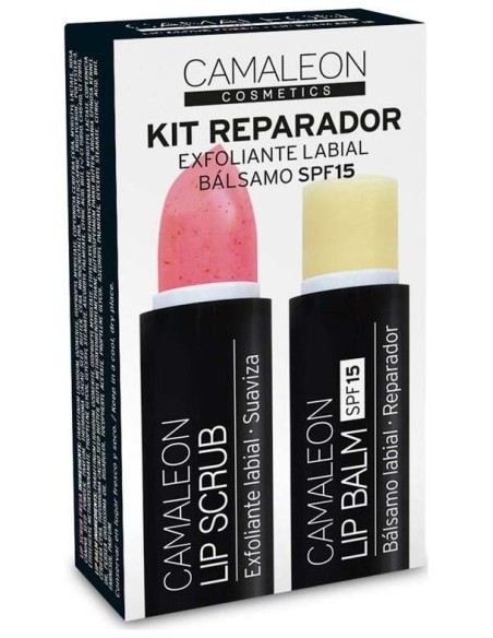 Camaleon Kit Bálsamo + Exfoliante Labial Fresa 4G