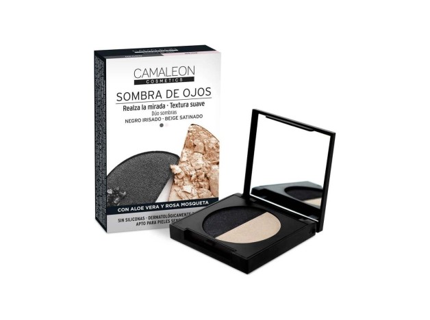 Camaleon Sombras De Ojos Negro Y Beige 2X2.3G