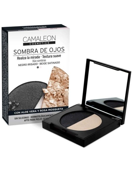 Camaleon Sombras De Ojos Negro Y Beige 2X2.3G