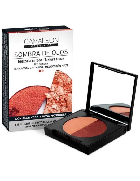 Camaleon Sombras De Ojos Terracota Y Melocotón 2 X 2.3G