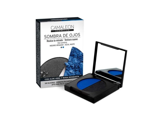 Camaleon Cosmetics Sombra De Ojos Negro + Azul...