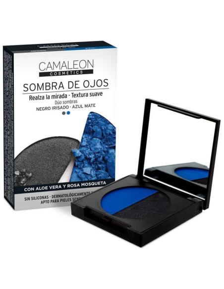 Camaleon Cosmetics Sombra De Ojos Negro + Azul 2_3G