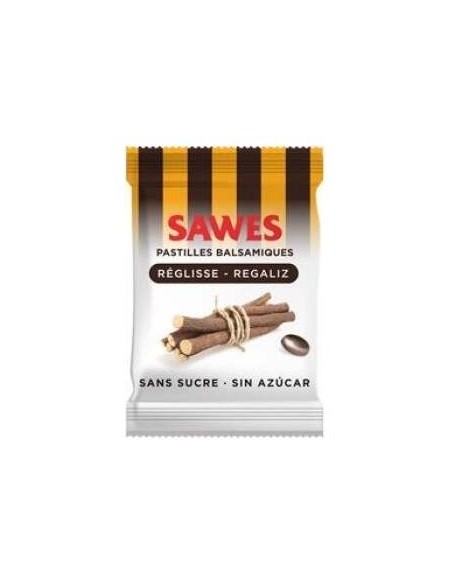 Sawes Pastillas Balsámicas Sin Azúcar Sabor Regaliz Con Vitamina C En Bolsa 50G