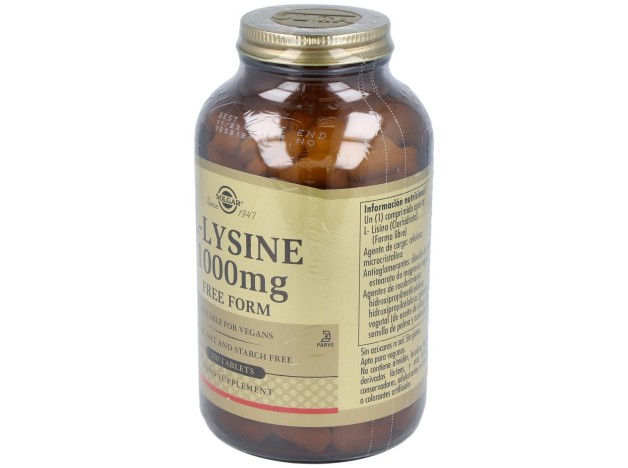 Solgar L-Lisina 1000Mg Forma Libre 250Comp