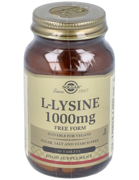 L-Lisina 1000 Μg 50 Comprimidos
