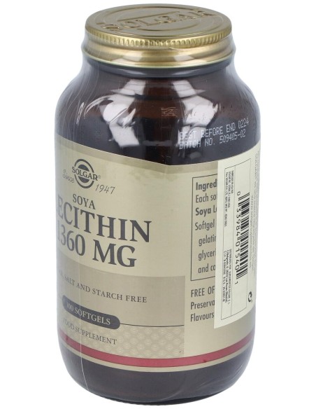 Solgar Lecitina De Soja 1360Mg 100 Perlas