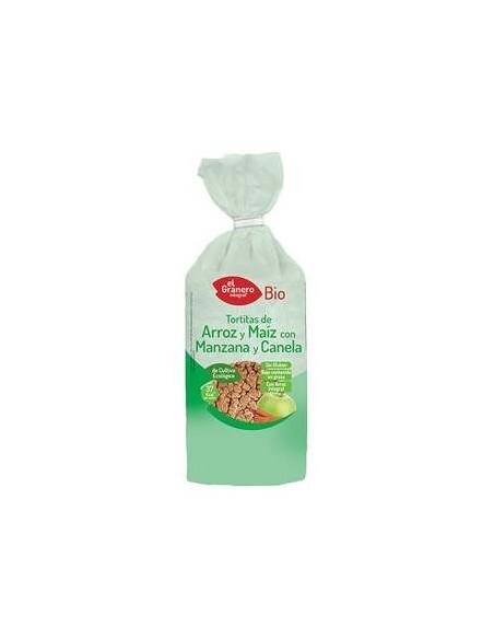 El Granero Integral Tortitas Arroz Maiz Manzana Canela Bio 90G