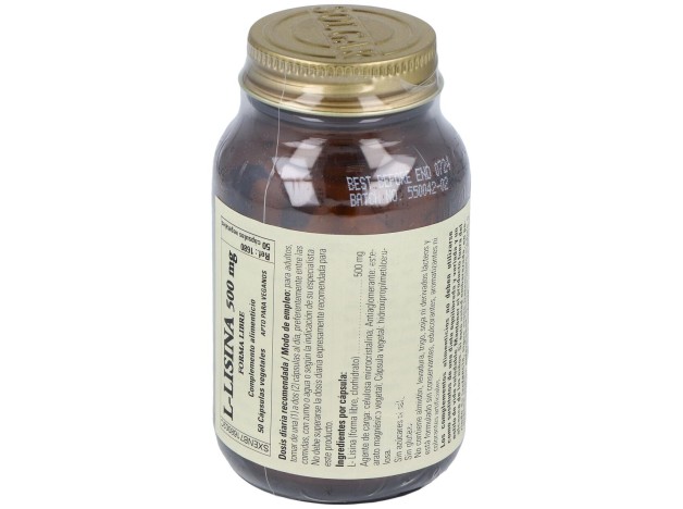 L-Lisina 500Mg. 50Vegicaps