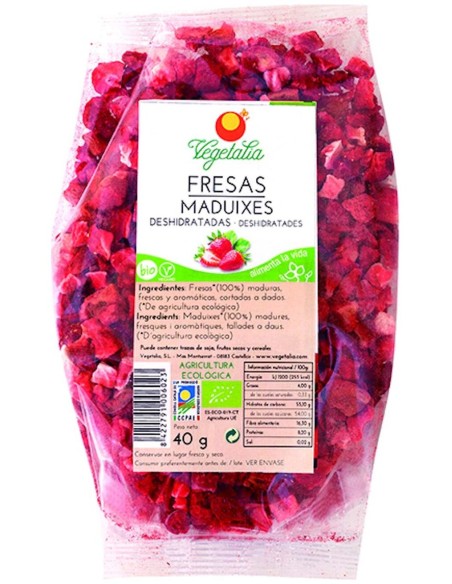 Vegetalia Fresa Trozos Liofilizada Bio 40G