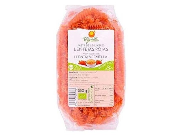 Vegetalia Espirales Lentejas Rojas Bio 250G