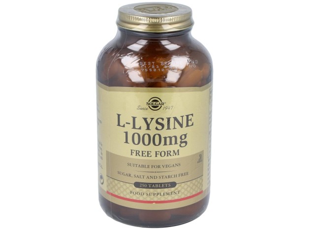 Solgar L-Lisina 1000Mg Forma Libre 250Comp