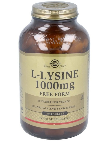 Solgar L-Lisina 1000Mg Forma Libre 250Comp