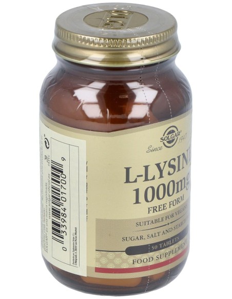 L-Lisina 1000 Μg 50 Comprimidos