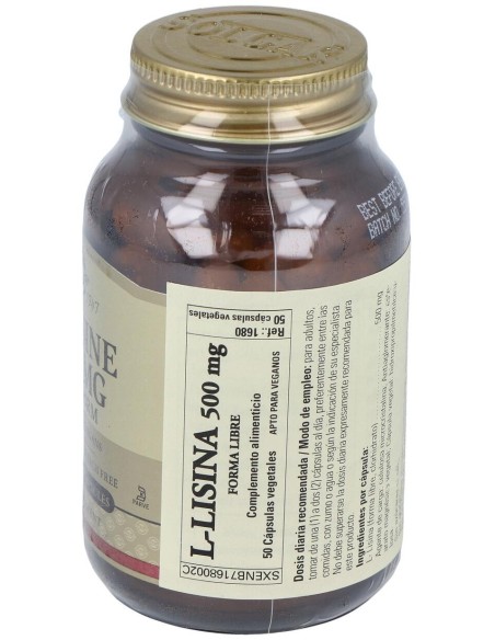 L-Lisina 500Mg. 50Vegicaps