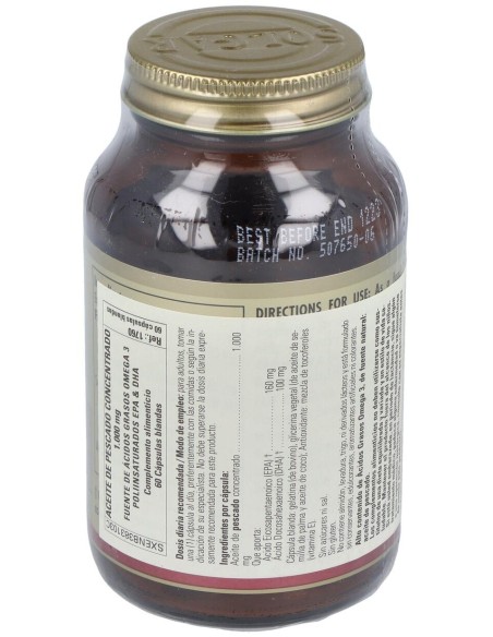 Aceite De Pescado Concentrado 1000Mg 60Cap.