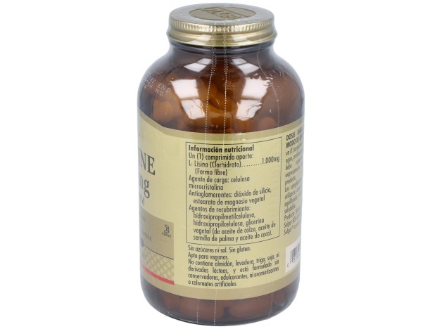 Solgar L-Lisina 1000Mg Forma Libre 250Comp
