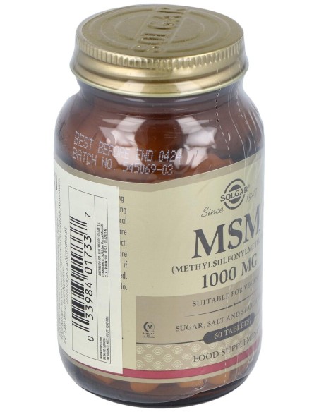 Solgar Msm Metilsulfonilmetano 1000Mg 60Comp
