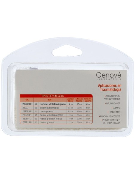 Genocure Vendaje Tubular Compresivo Muñecas Y Tobillos Delgados Ref.10, 1 Ud