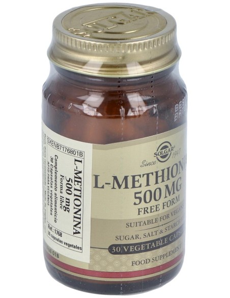 L-Metionina 500 Mg 30 Vcaps