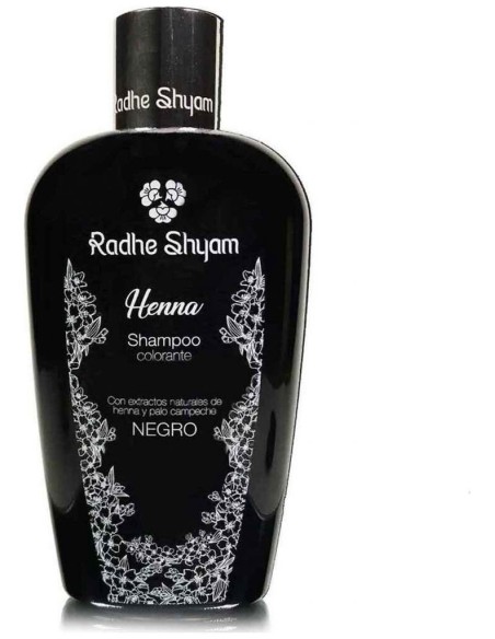 Radhe Shyam Champú Henna Color Negro 400Ml