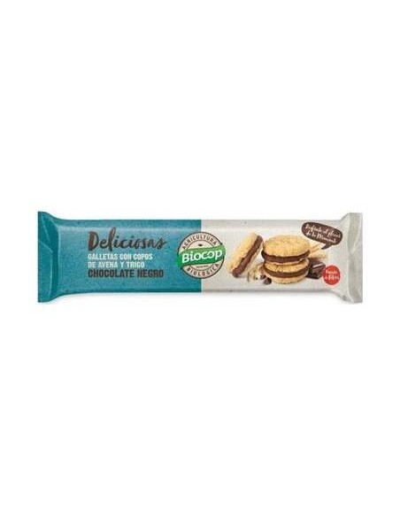 Galleta Deliciosas Rellena Chocolate Negro 50G Bio