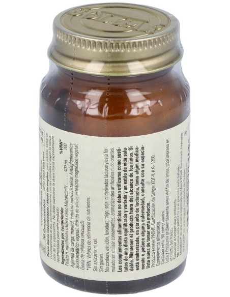 Solgar Folato Como Metafolin 400Mcg 50Comp