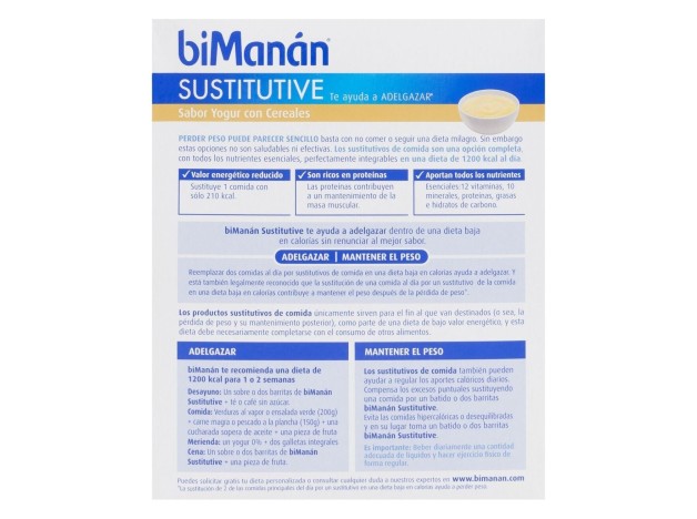 Bimanán Crema Yogur Con Cereales 312 G, 6 Uds