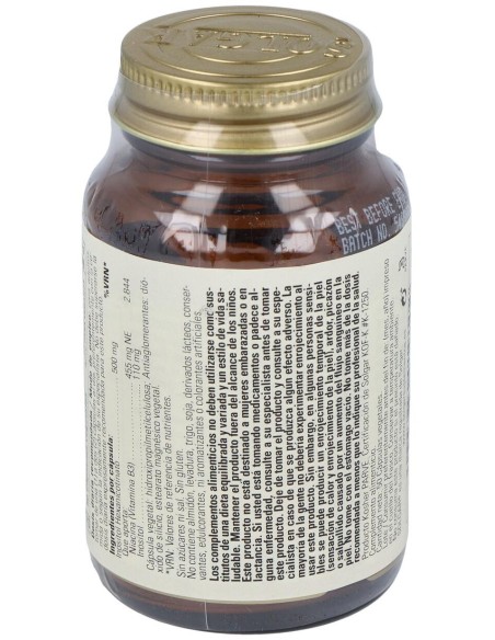 Niacina No Ruborizante 500Mg. 50Vegicaps