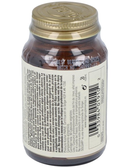 Niacina No Ruborizante 500Mg. 50Vegicaps