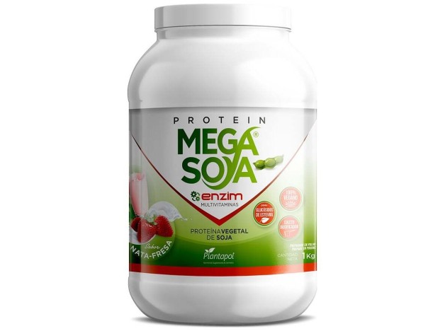 Protein Mega Soya Proteina De Soja Nata-Fresa1Kg.