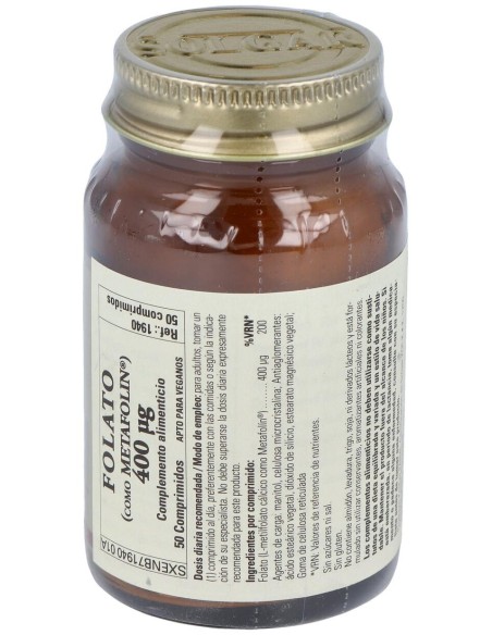 Solgar Folato Como Metafolin 400Mcg 50Comp