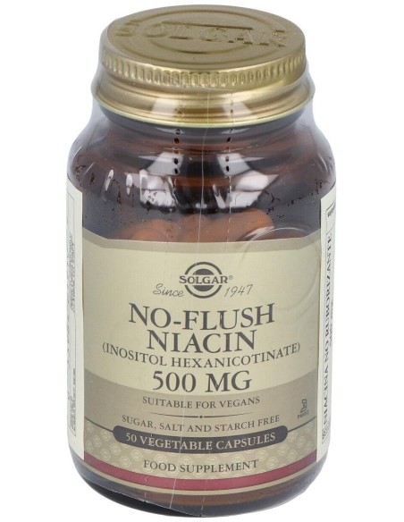 Niacina No Ruborizante 500Mg. 50Vegicaps