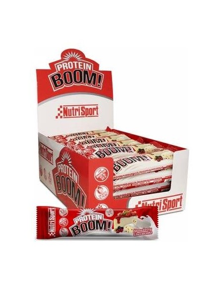 Nutrisport Protein Boom Barritas Fresa-Cheescake 24Uds
