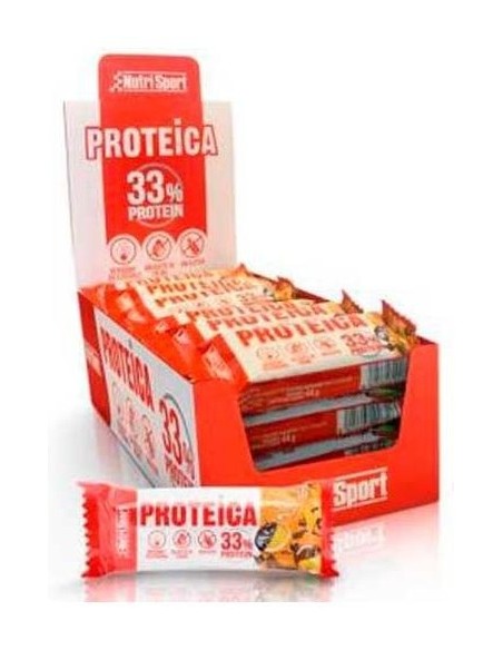 Nutrisport Protein Bar Dark Chocolate Orange Bio 24Uds