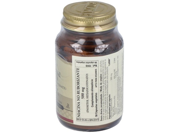 Niacina No Ruborizante 500Mg. 50Vegicaps