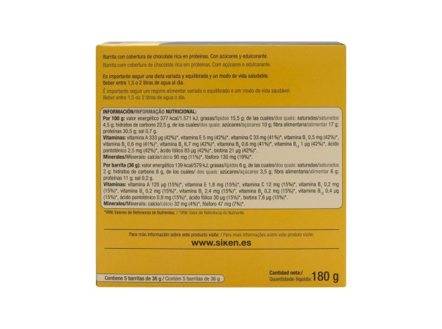 Siken Diet Barrita De Coco Con Banana, 5 Uds