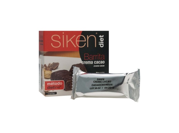 Siken Diet Barritas Crema Chocolate, 5 Uds