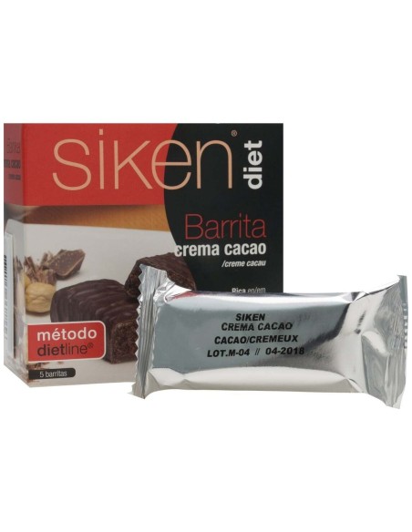 Siken Diet Barritas Crema Chocolate, 5 Uds